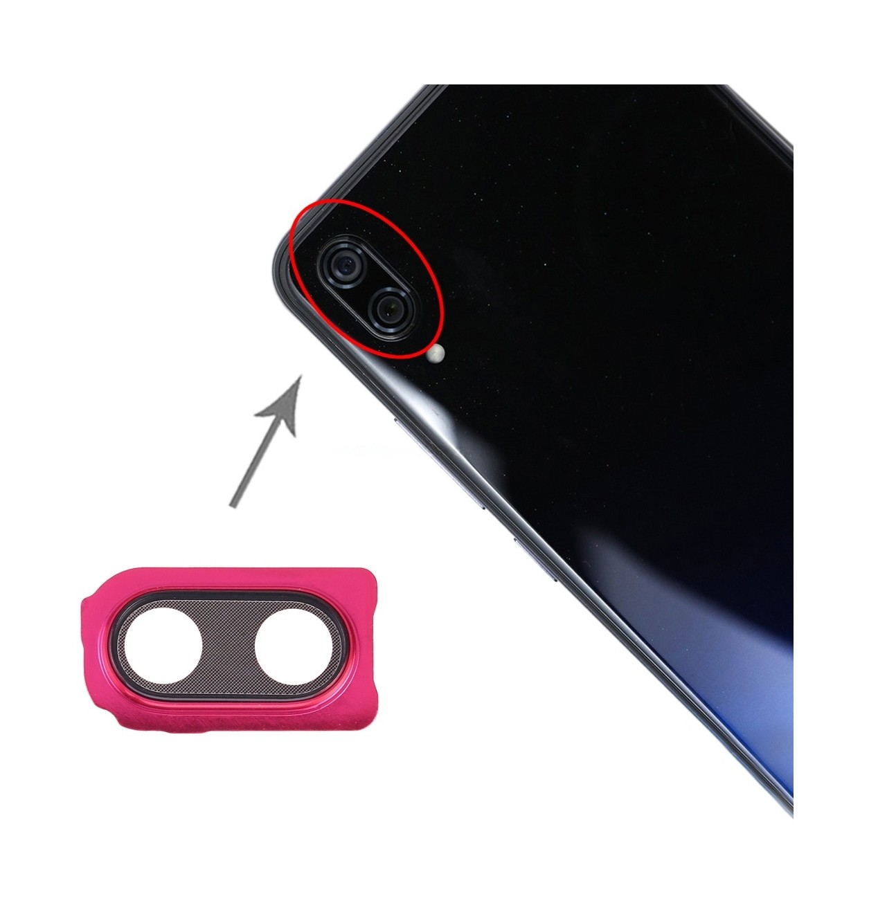 For Vivo X23 Camera Lens Cover (Rose Red)