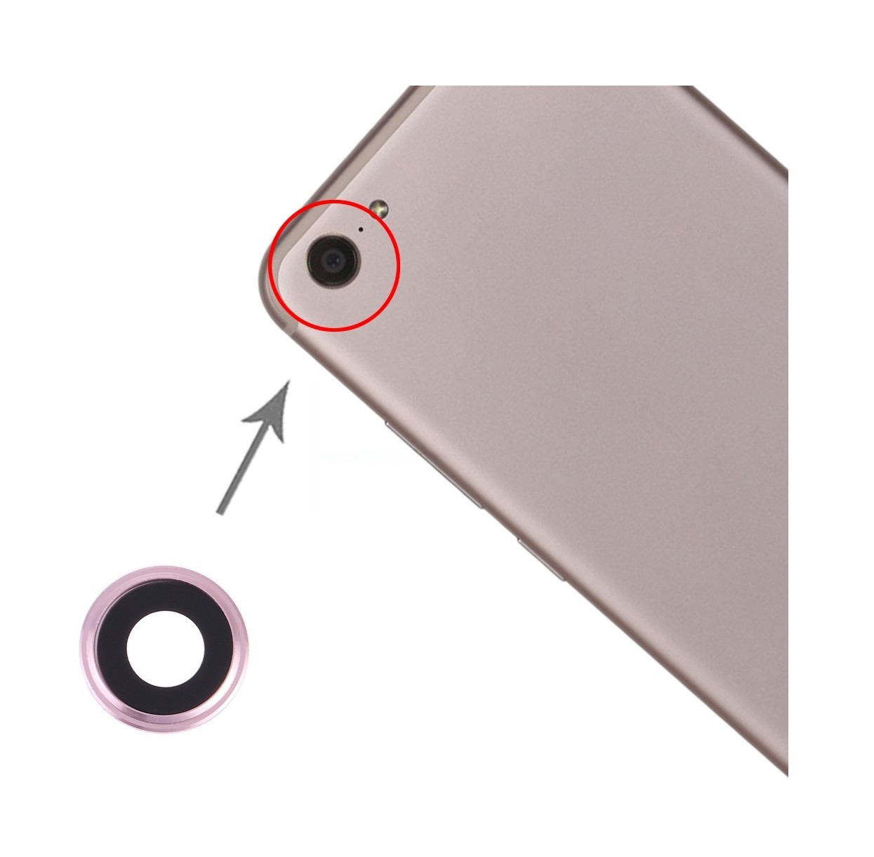 For Vivo X9 Plus Camera Lens Cover (Pink)