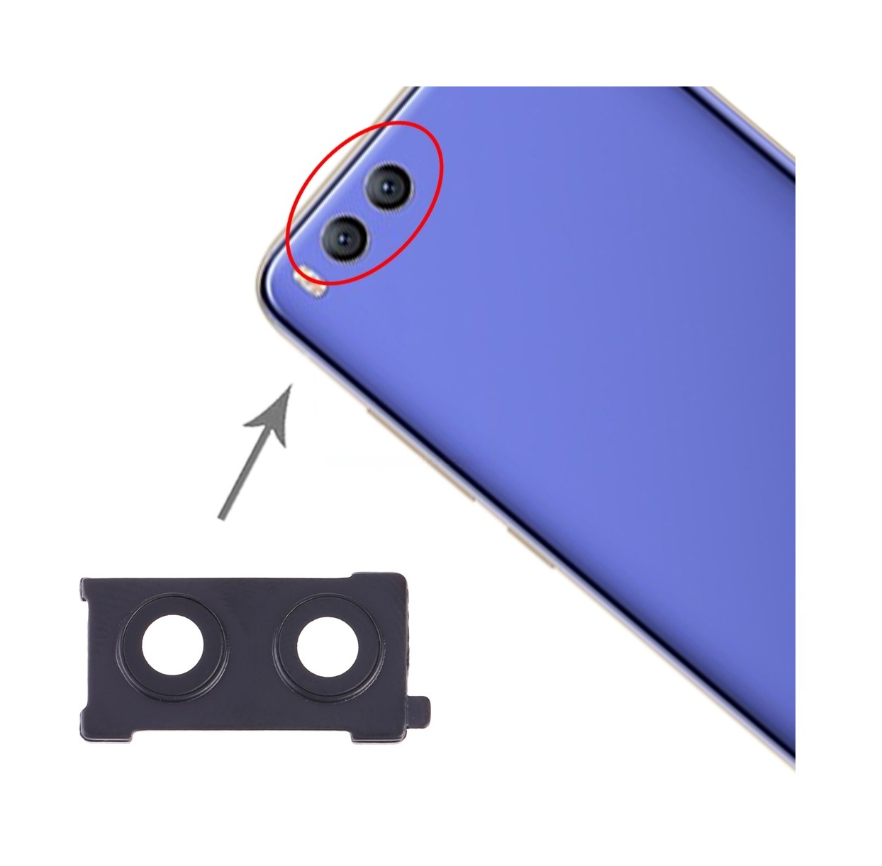 Camera Lens Cover for Xiaomi Mi 6 (Black)