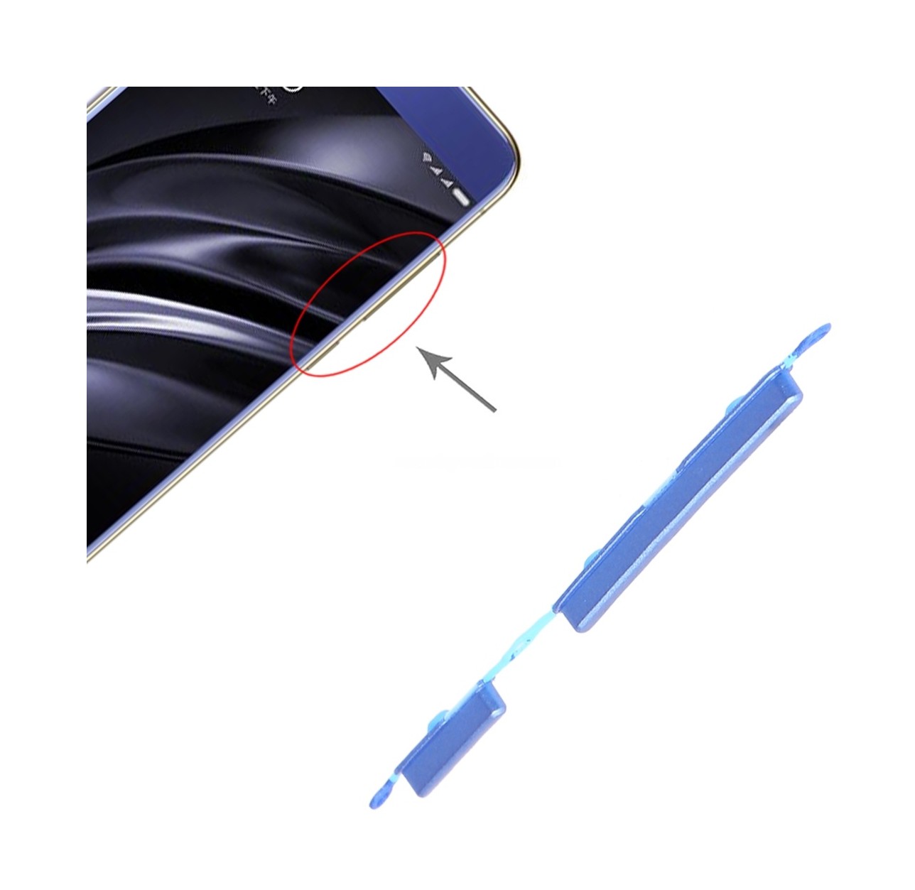 Power Button and Volume Control Button for Xiaomi Redmi 6A / Redmi 6(Blue)
