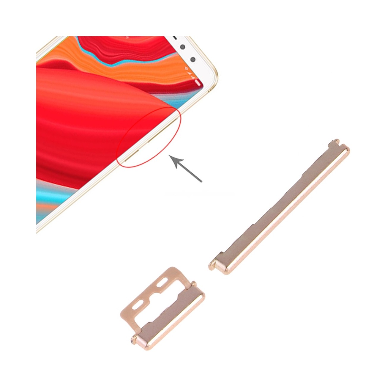 Power Button and Volume Control Button for Xiaomi Redmi S2(Gold)