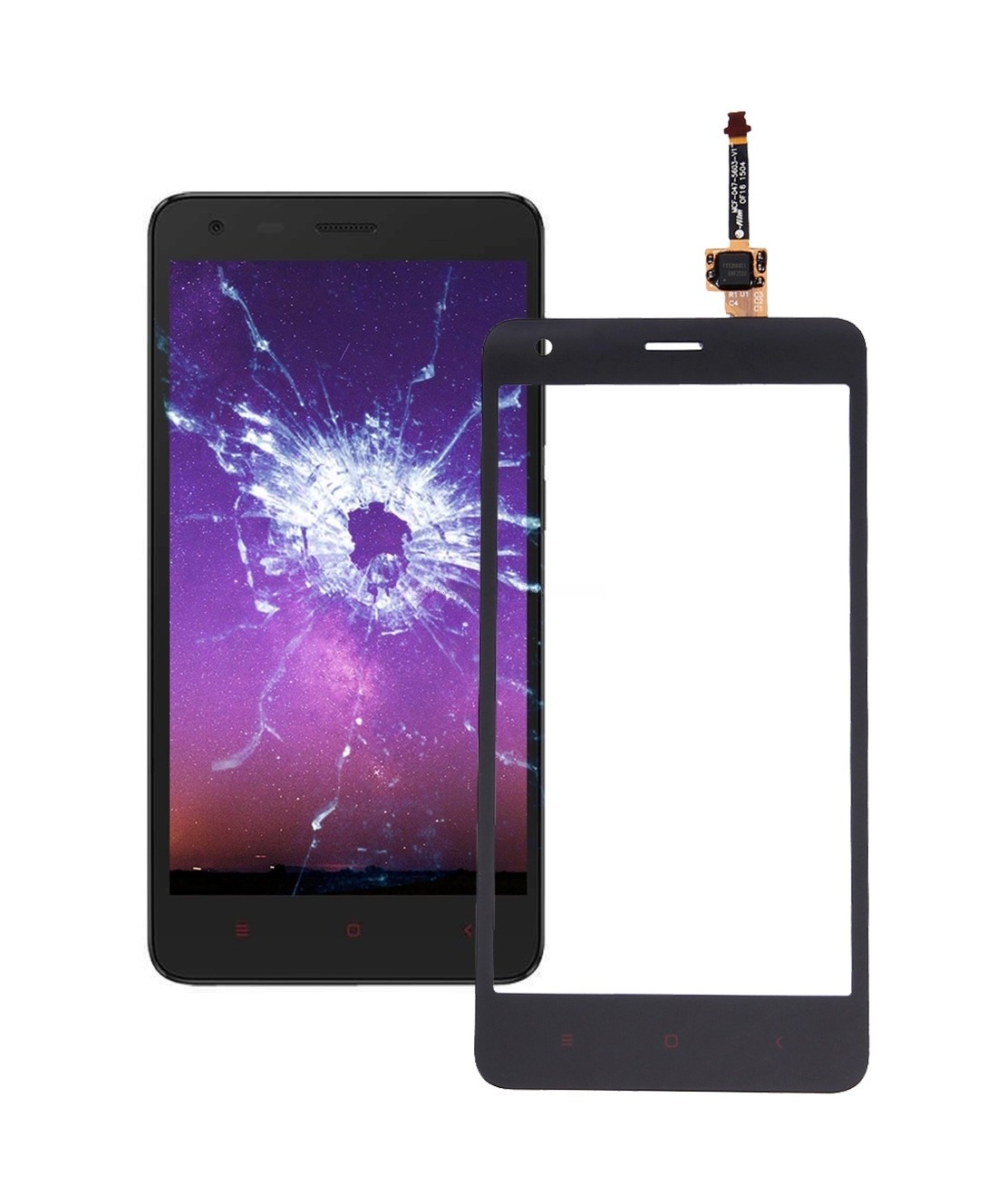 For Xiaomi Redmi 2 Touch Panel(Black)