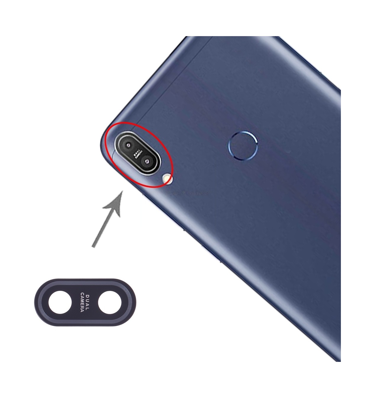 Camera Lens for Asus Zenfone Max Pro M1 ZB601KL ZB602KL ZB555KL(Black)