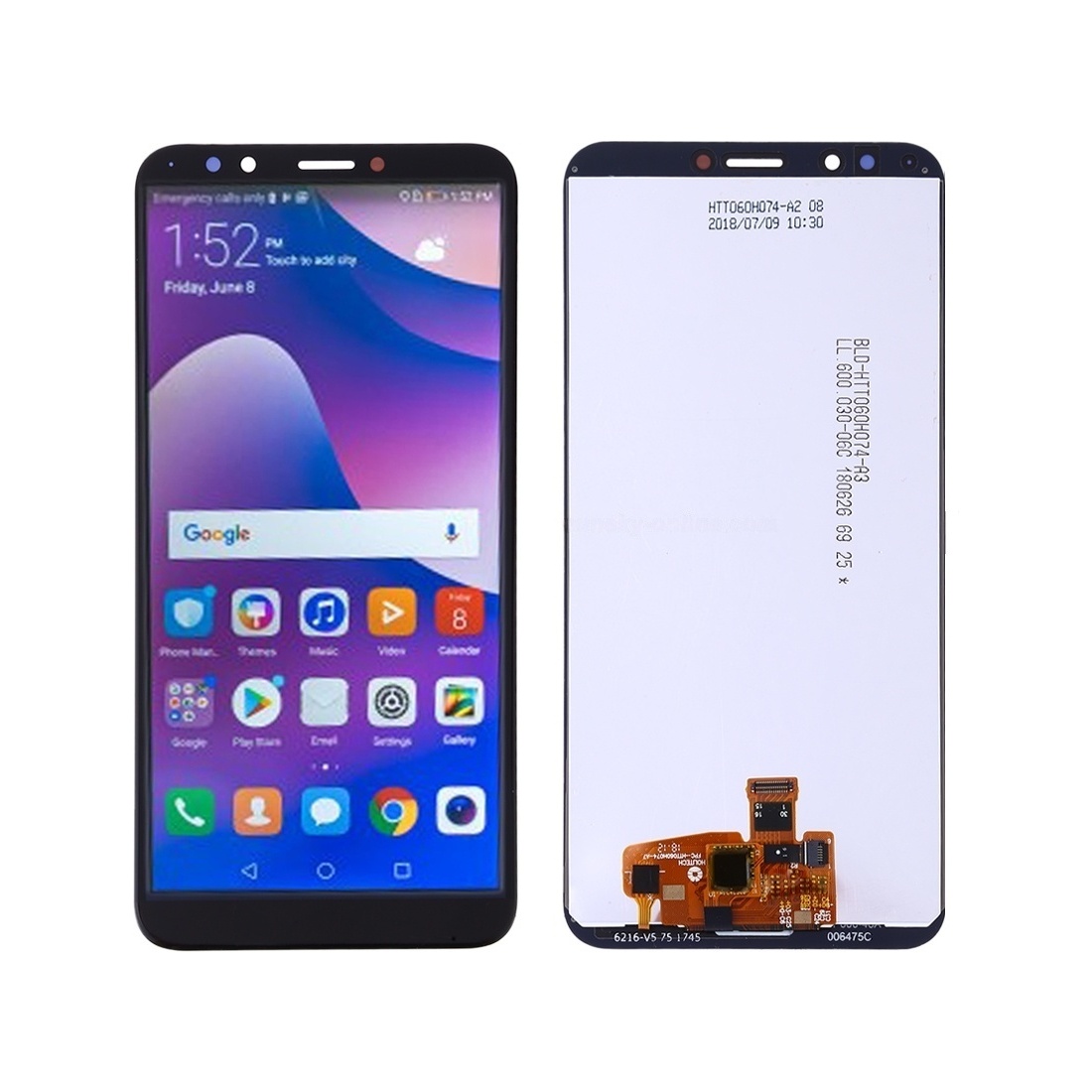 OEM LCD Screen for Huawei Y7 Prime (2018) with Digitizer Full Assembly (Black)