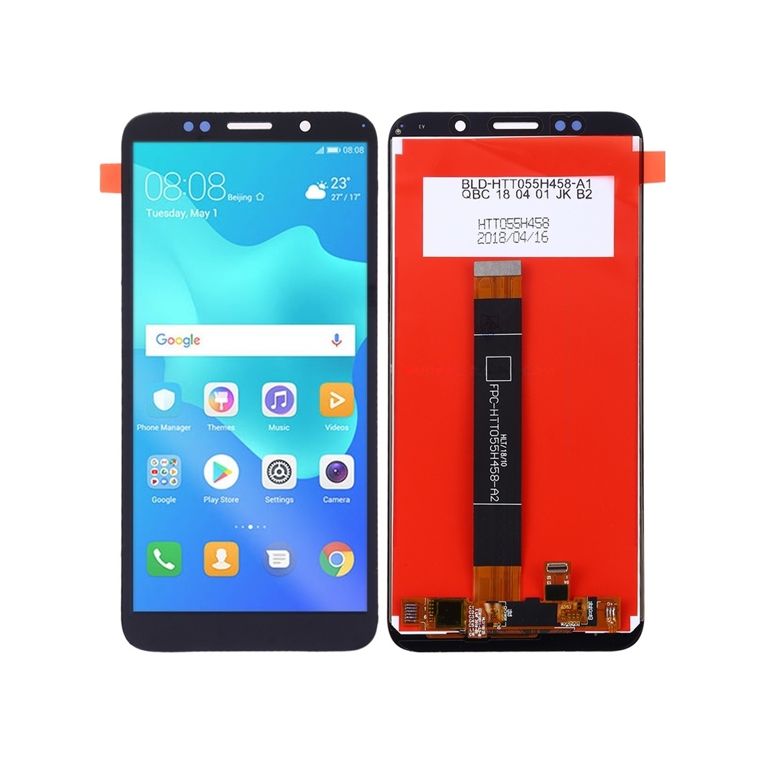 OEM LCD Screen for Huawei Y5 Prime (2018) with Digitizer Full Assembly (Black)