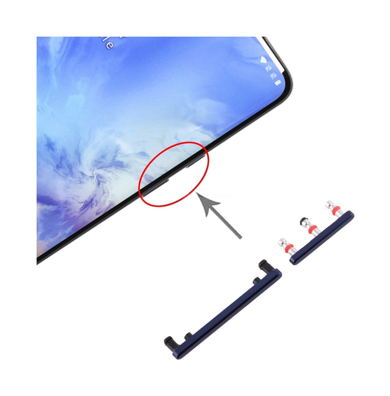 For OnePlus 7 Pro Power Button and Volume Control Button (Blue)