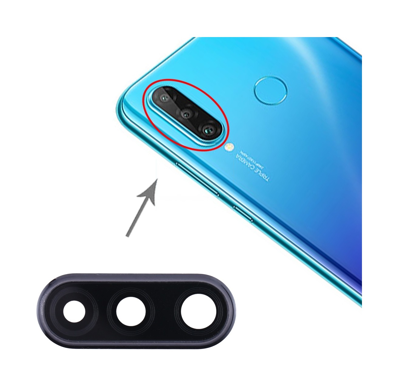 For Huawei P30 Lite 48MP Camera Lens Cover (Black)