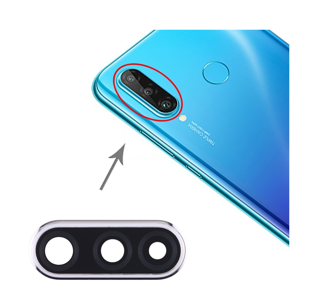 For Huawei P30 Lite 24MP Camera Lens Cover (Silver)