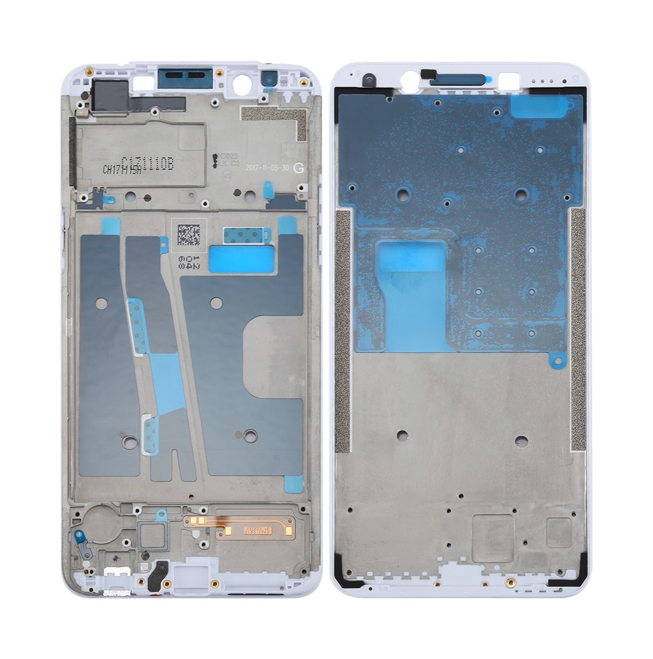 For OPPO A73 / F5 Front Housing LCD Frame Bezel Plate (White)