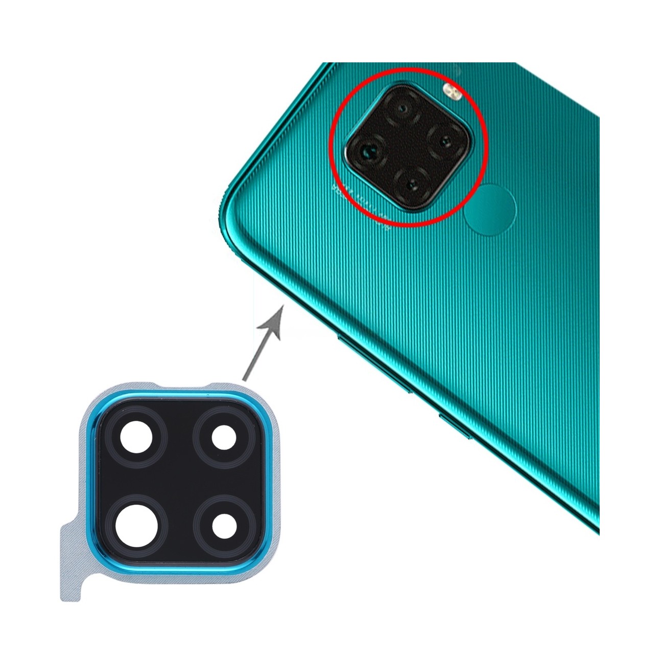 For Huawei Mate 30 Lite Camera Lens Cover (Green)