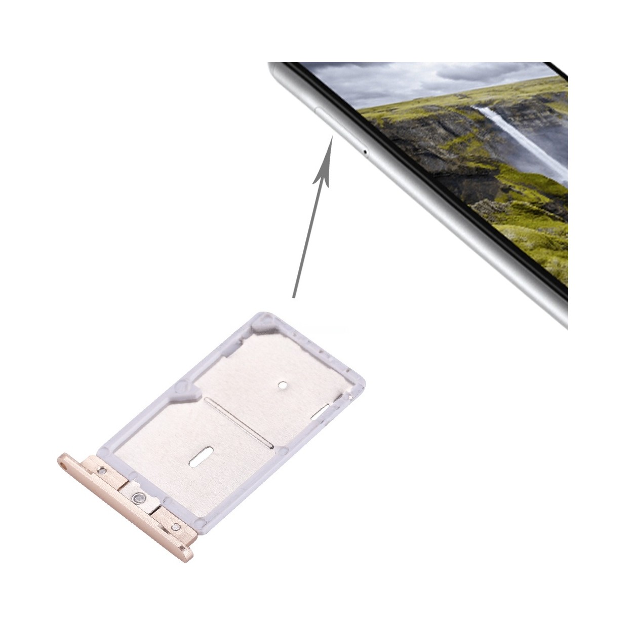 For Xiaomi Redmi Note 3 (MediaTek Version) SIM Card Tray(Gold)