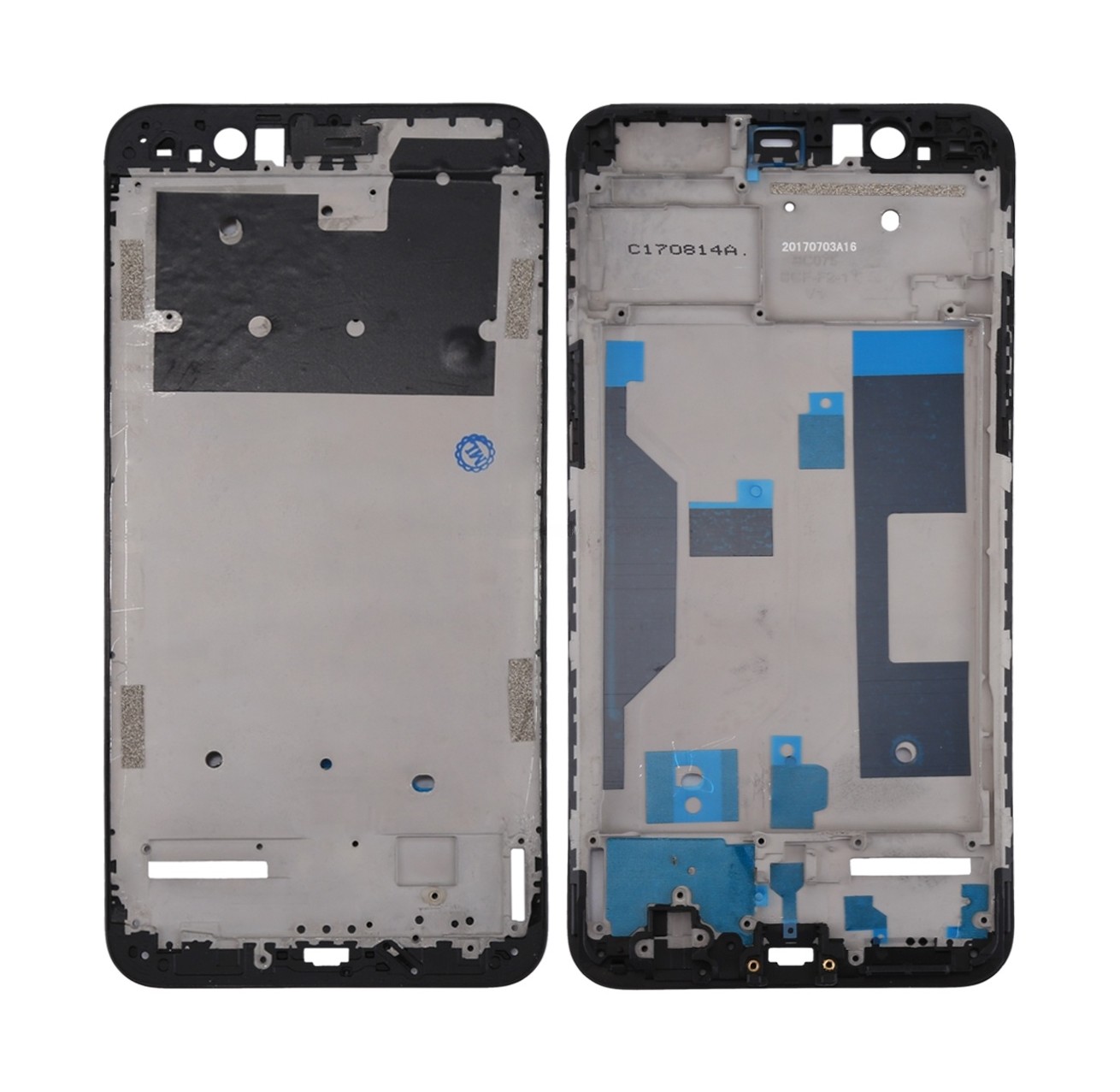 For OPPO R11 Plus Front Housing LCD Frame Bezel Plate (Black)