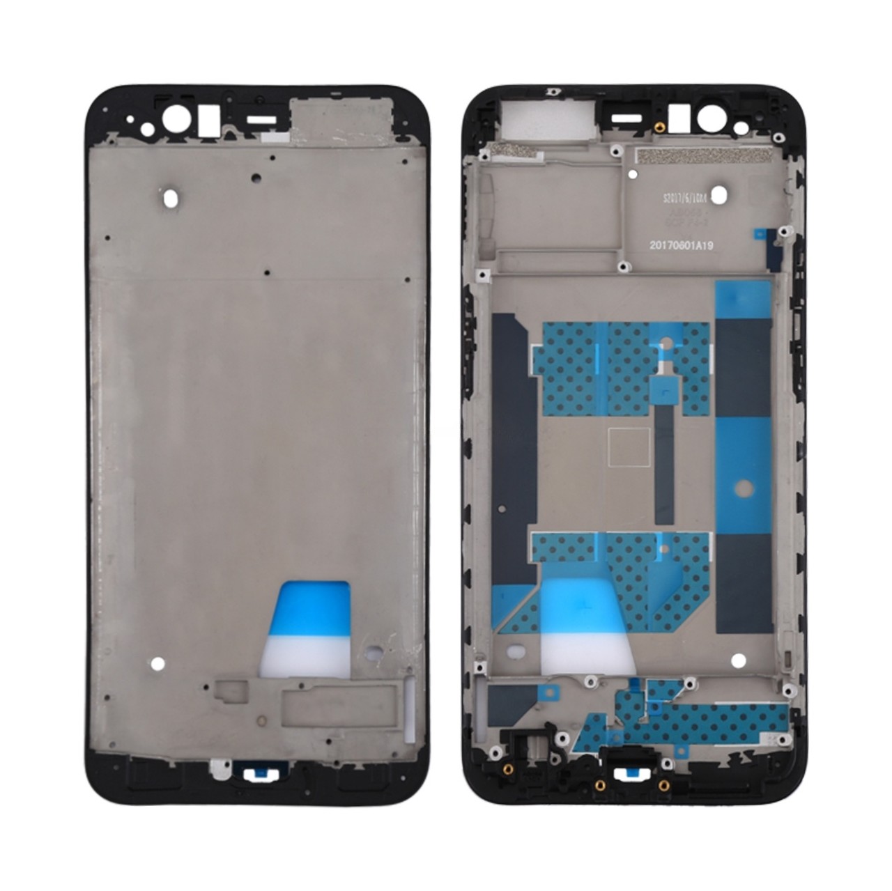 For OPPO R11 Front Housing LCD Frame Bezel Plate (Black)