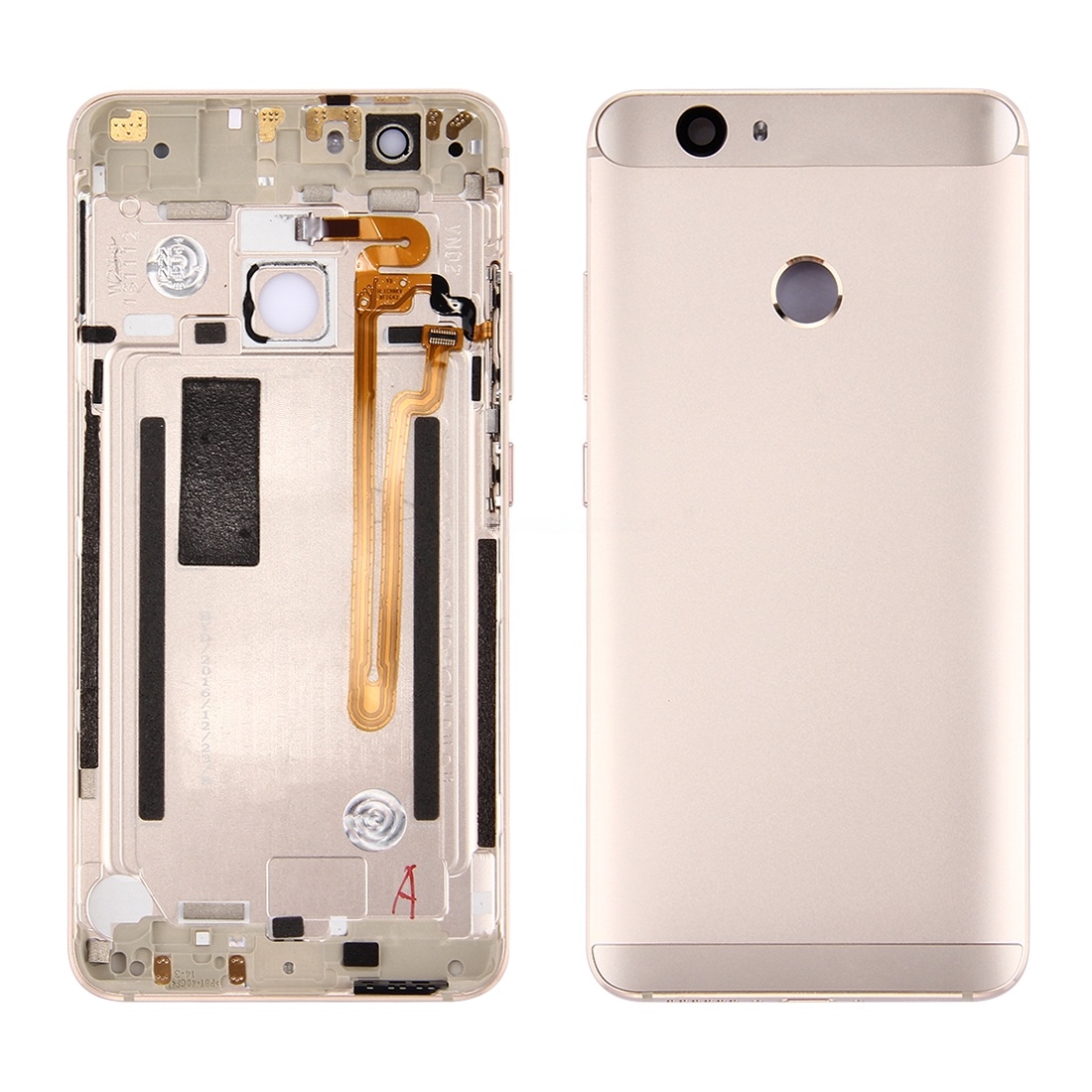 For Huawei nova Battery Back Cover (Champagne Gold + White)