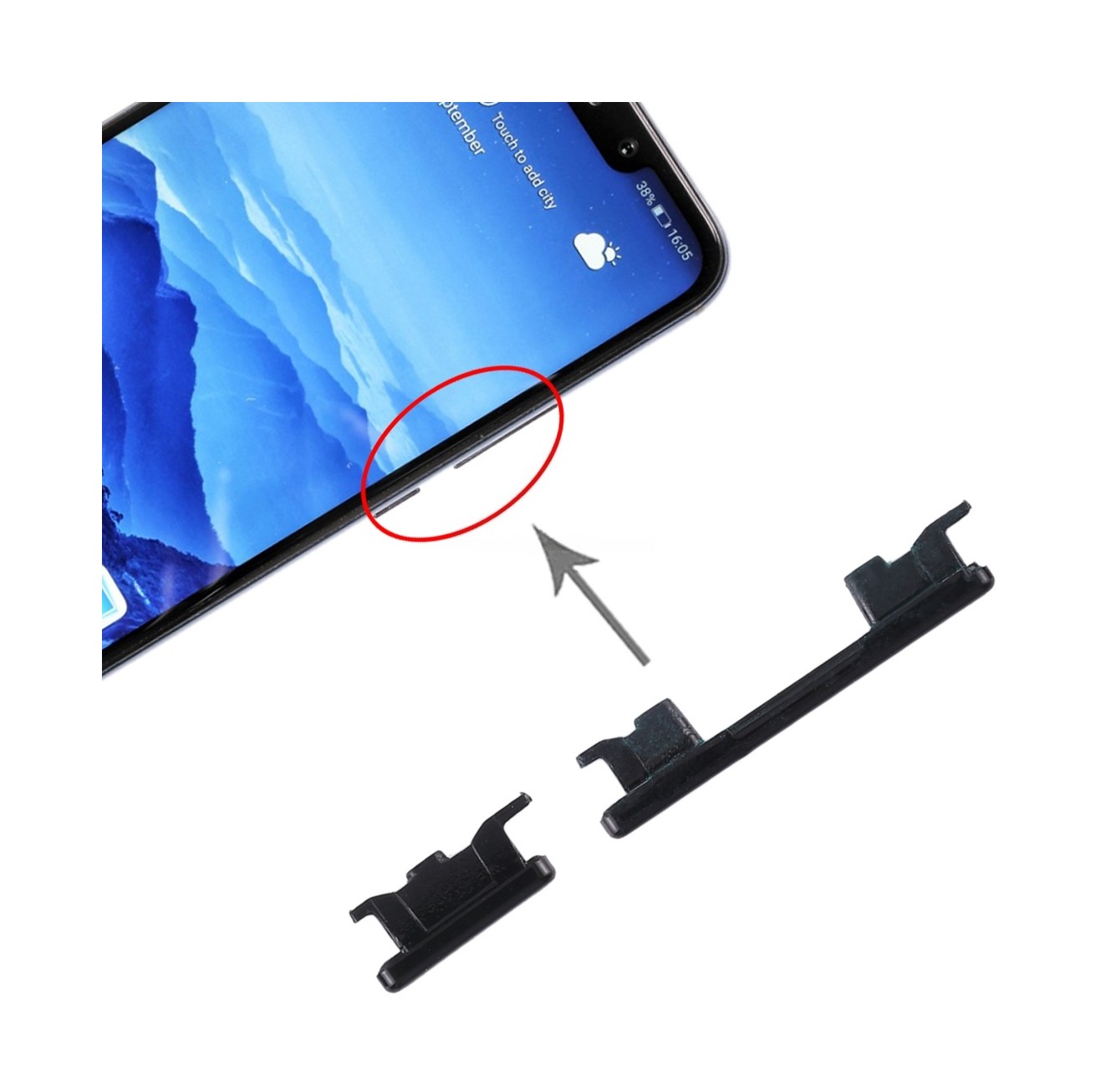Side Keys for Huawei Mate 20 Lite(Black)