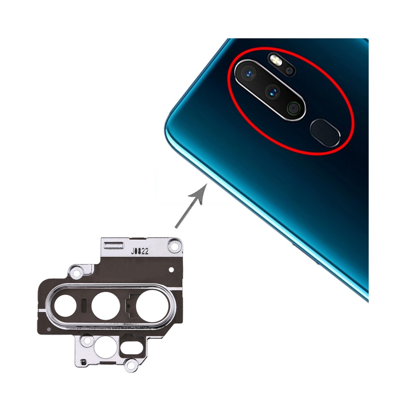 For OPPO A11x Camera Lens Cover (Silver)
