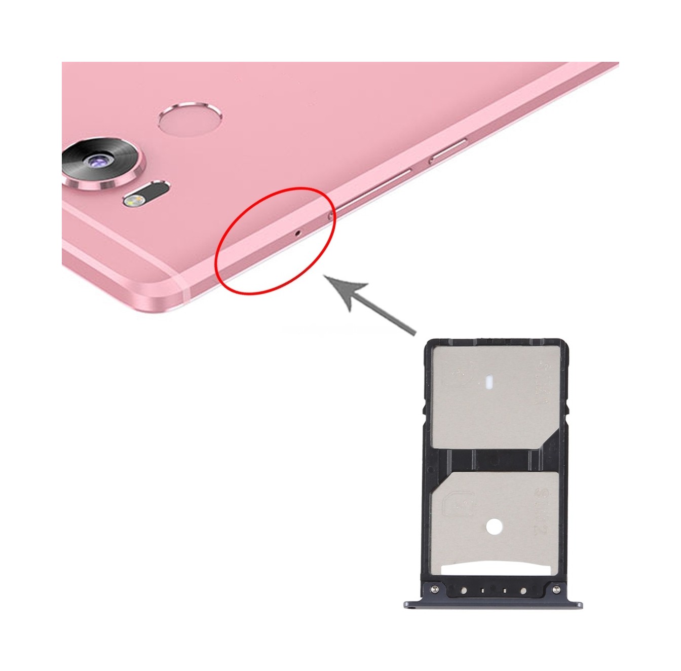 For Infinix Zero 4 X555 SIM Card Tray + SIM Card Tray (Black)