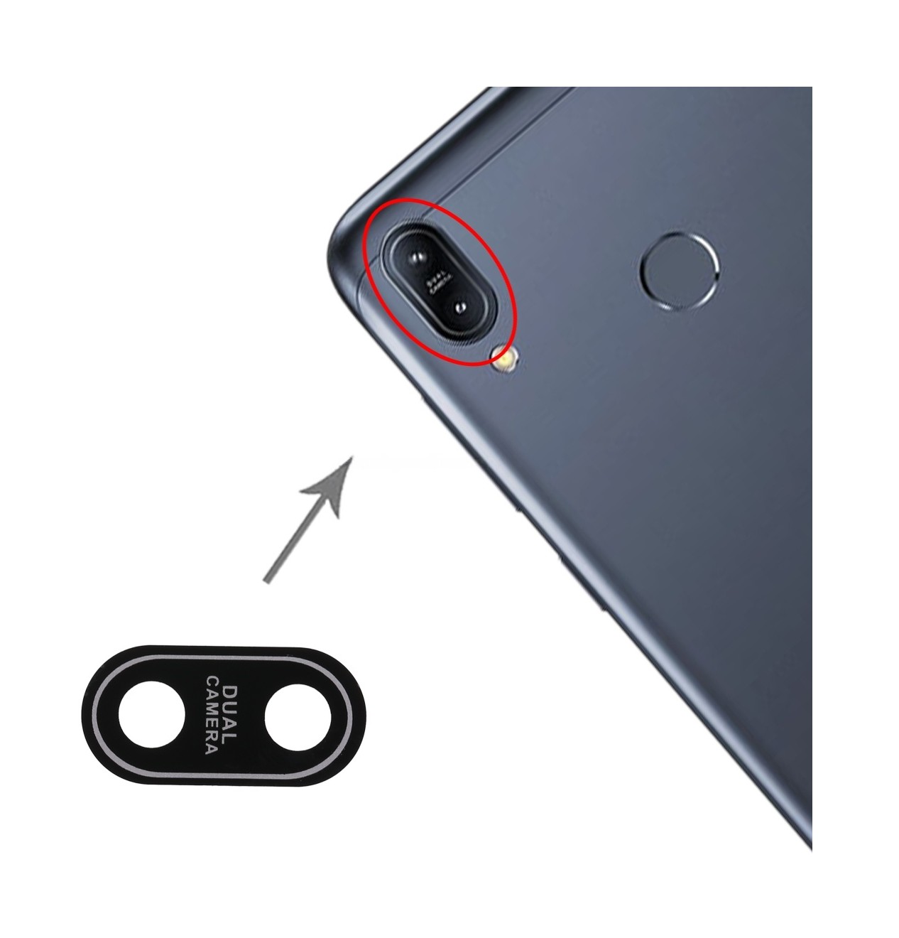 Back Camera Lens for Asus Zenfone Max (M2) ZB633KL / ZB632KL X01AD
