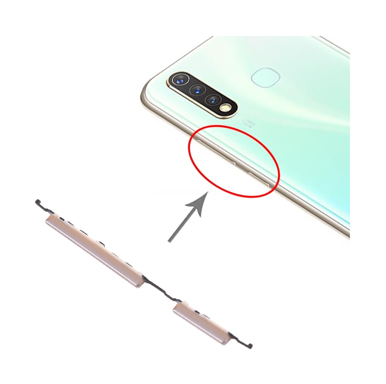 For vivo Y5s Side Keys (Gold)