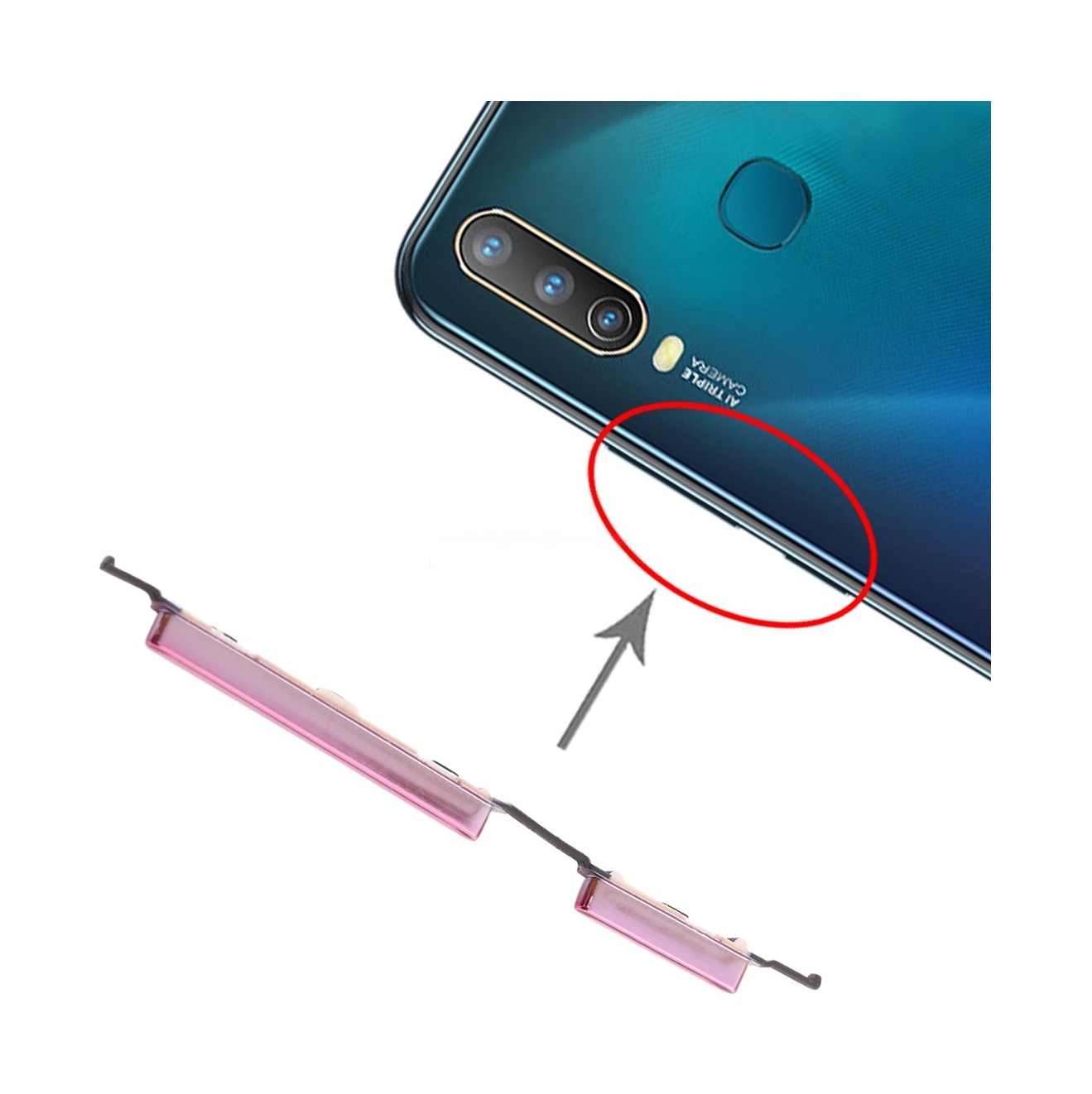 For vivo Y3 Side Keys (Purple)