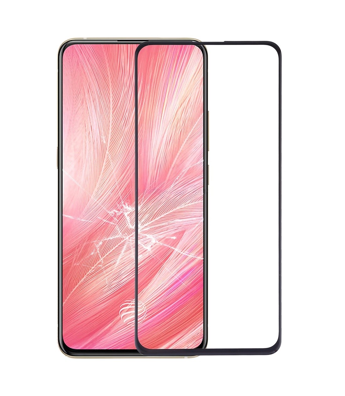 For Vivo X27 Front Screen Outer Glass Lens (Black)