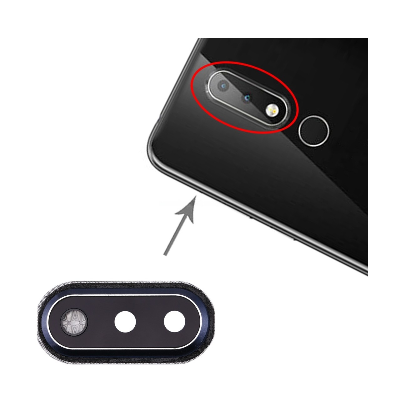 Camera Lens Cover for Nokia X6(Blue)