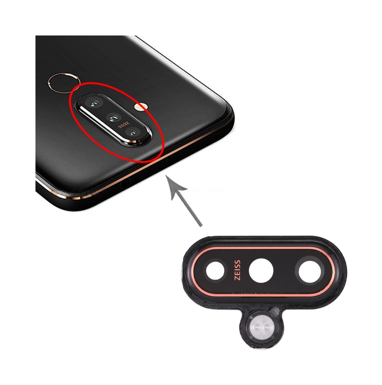 Camera Lens Cover for Nokia X71(Rose Gold)