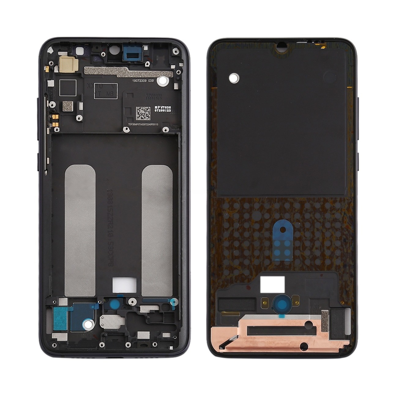 Front Housing LCD Frame Bezel Plate for Xiaomi Mi CC9 / 9 Lite(Black)