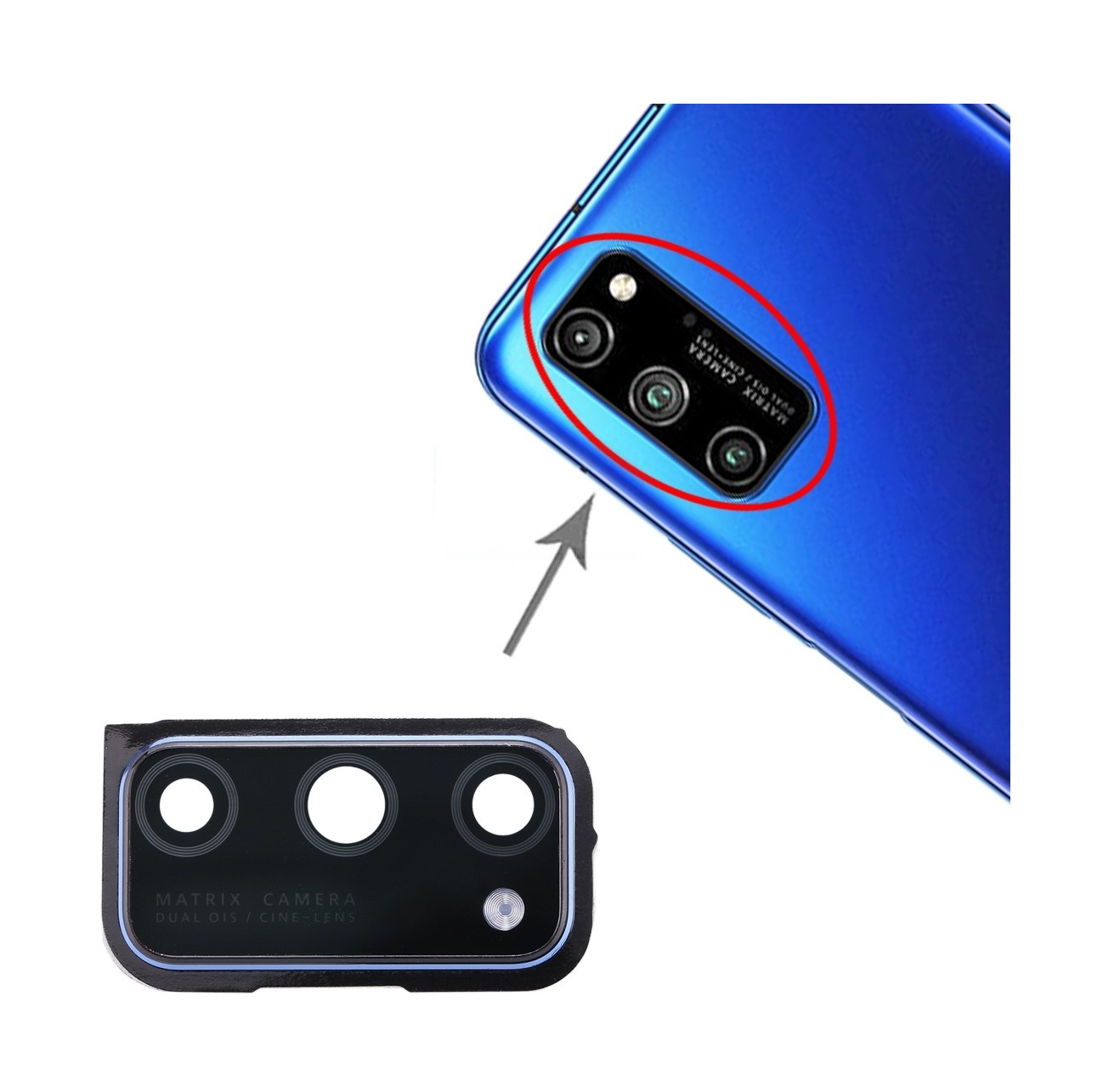 For Huawei Honor V30 Pro Original Camera Lens Cover (Blue)