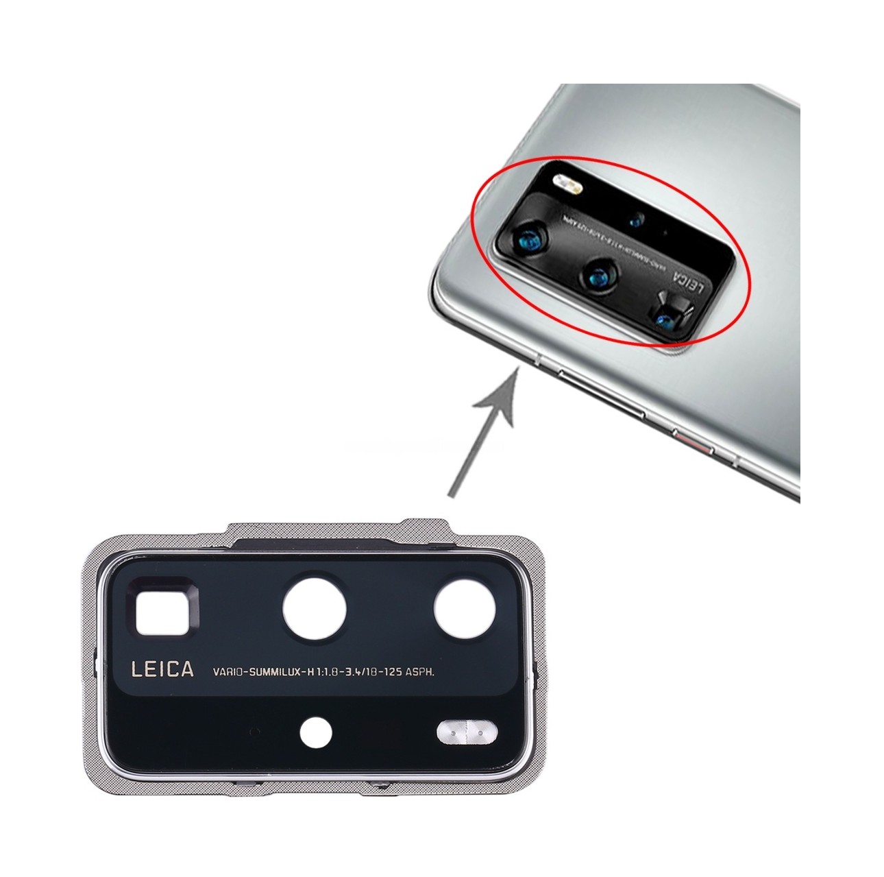 For Huawei P40 Pro Original Camera Lens Cover (Silver)
