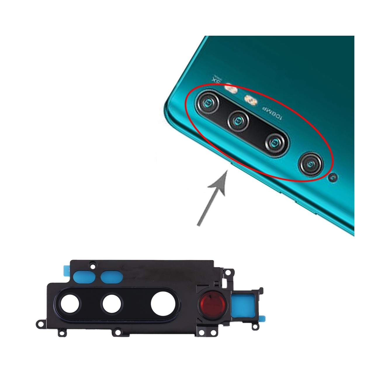 Camera Lens Cover for Xiaomi Mi CC9 Pro / Mi Note 10 / Mi Note 10 Pro (Black)
