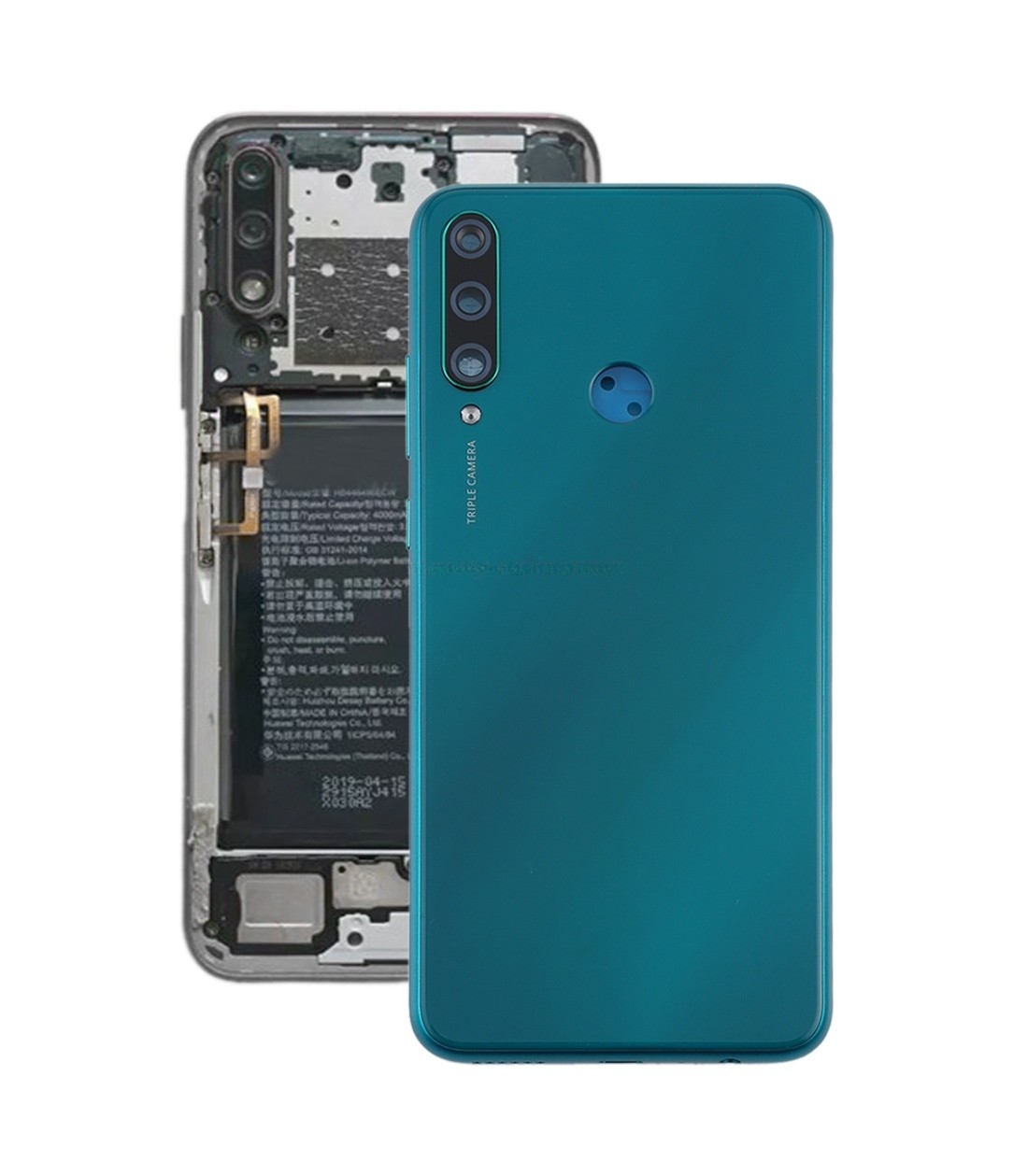 Original Battery Back Cover with Camera Lens Cover for Huawei Y6p(Green)