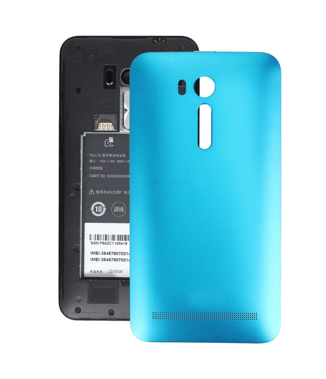 Original Back Battery Cover for 5.5 inch Asus Zenfone Go / ZB551KL(Blue)