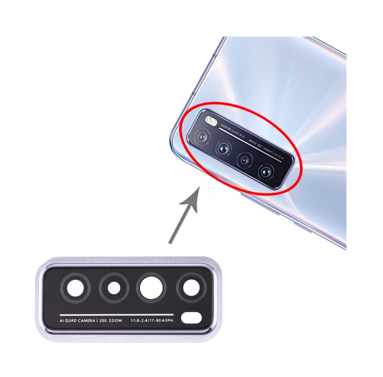 For Huawei Nova 7 5G Camera Lens Cover (Silver)