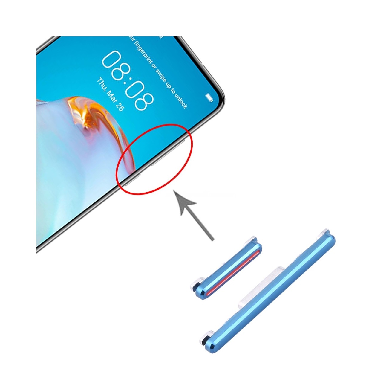 Power Button and Volume Control Button for Huawei P40 (Blue)