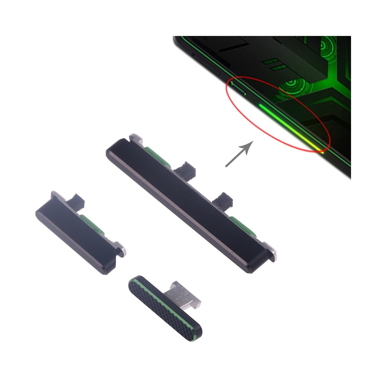 Side Keys for Xiaomi Black Shark Helo(Black)
