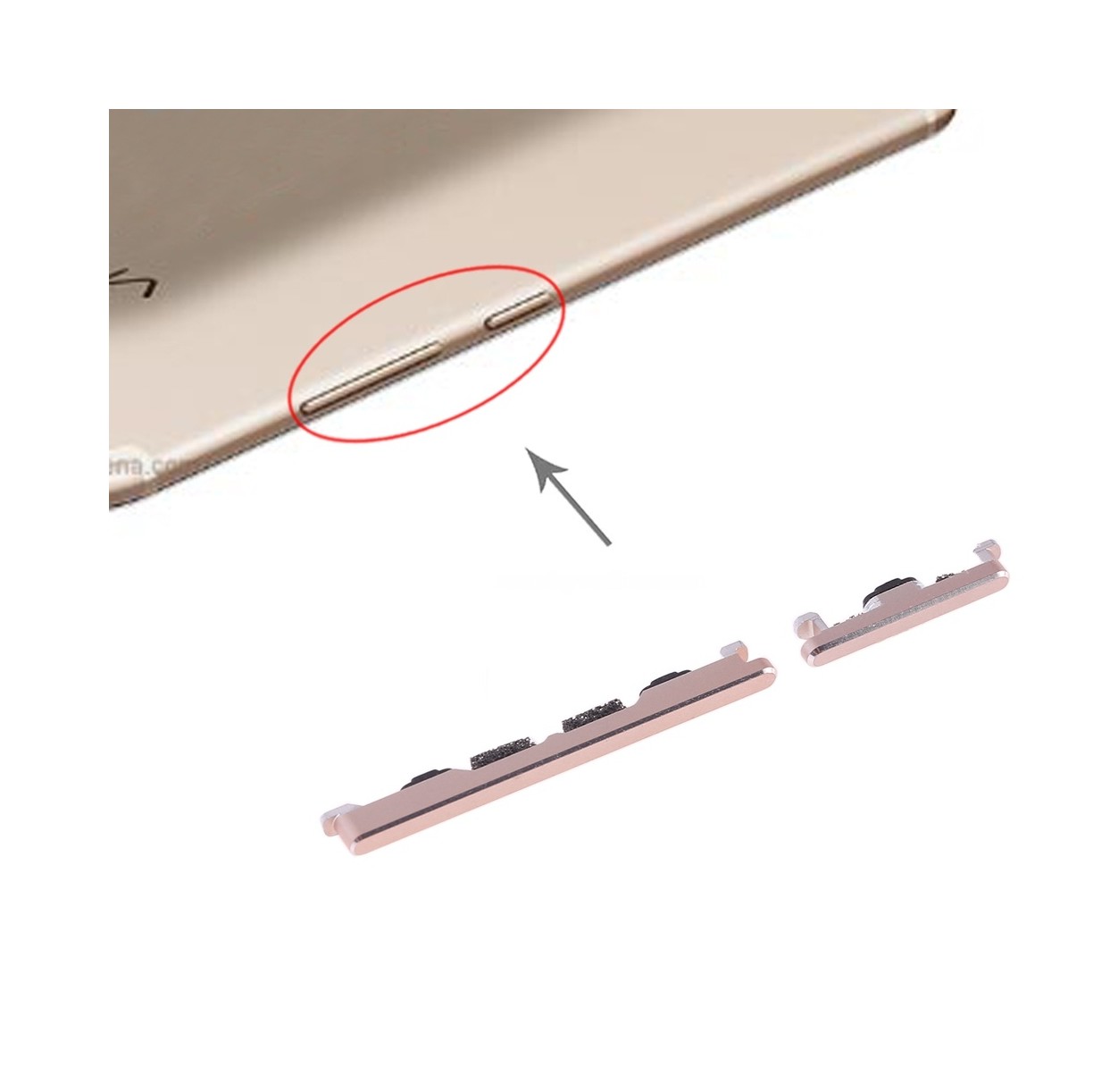For Vivo X9 Plus Side Keys (Gold)