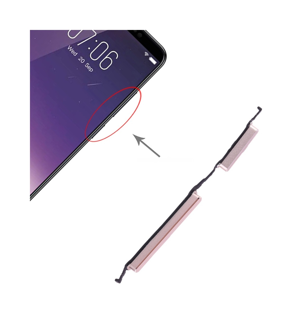 For Vivo Y79 Side Keys (Gold)