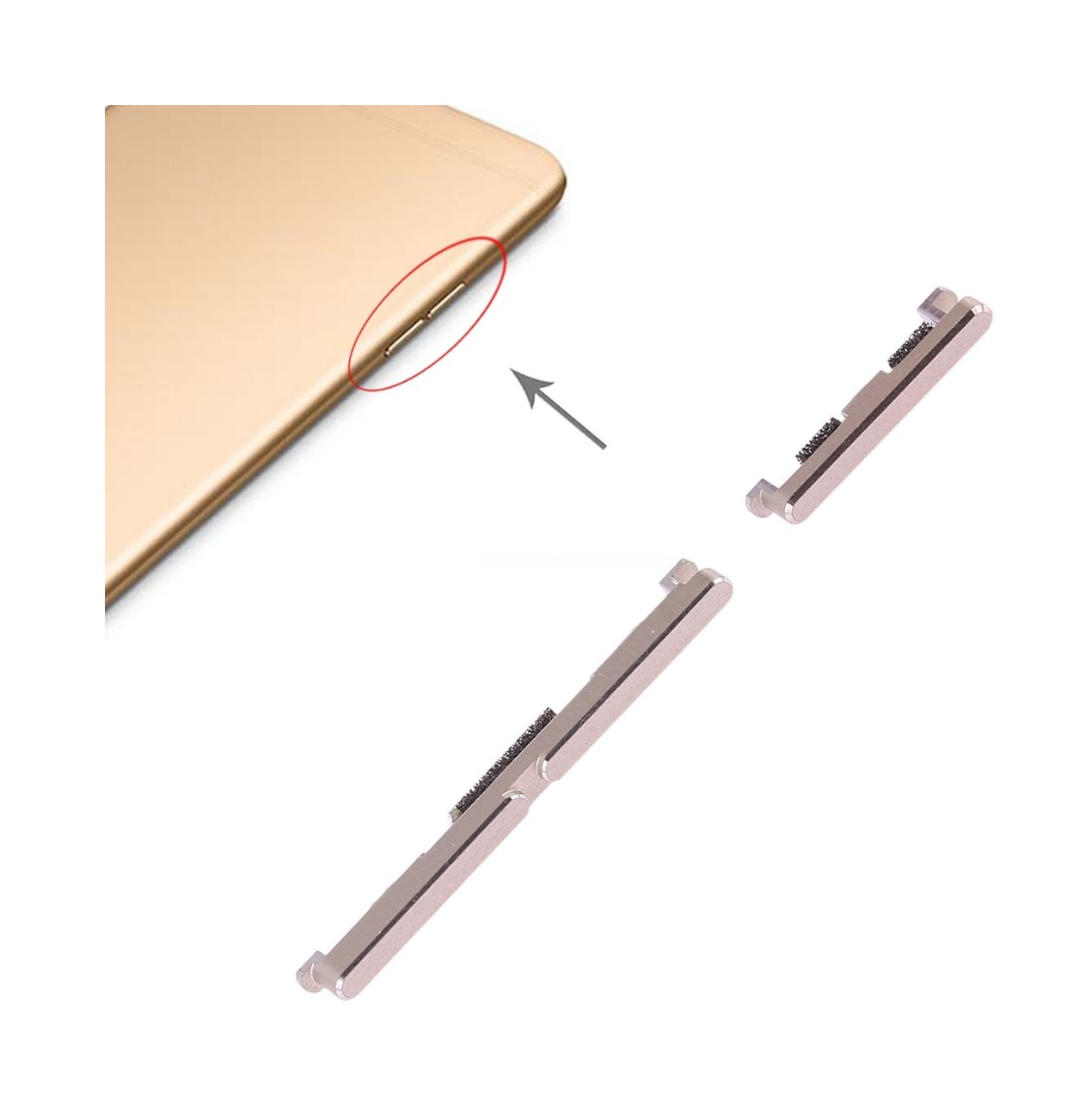 For OPPO R9s Side Keys(Gold)