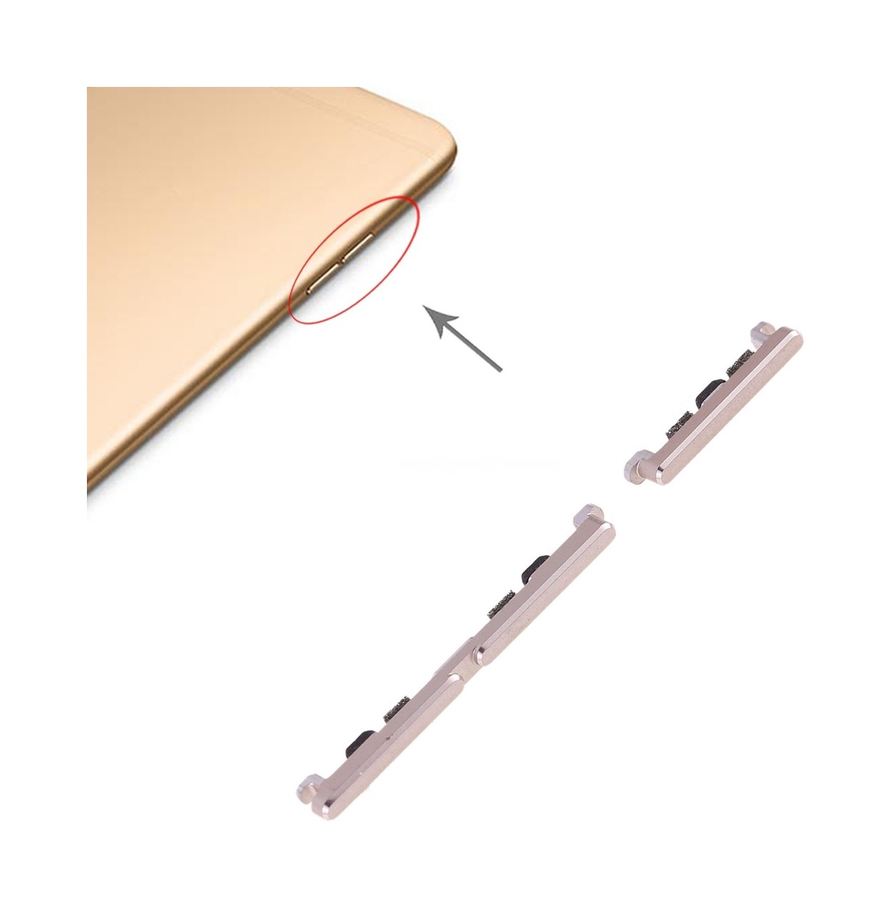 For OPPO R11 Plus Side Keys(Gold)