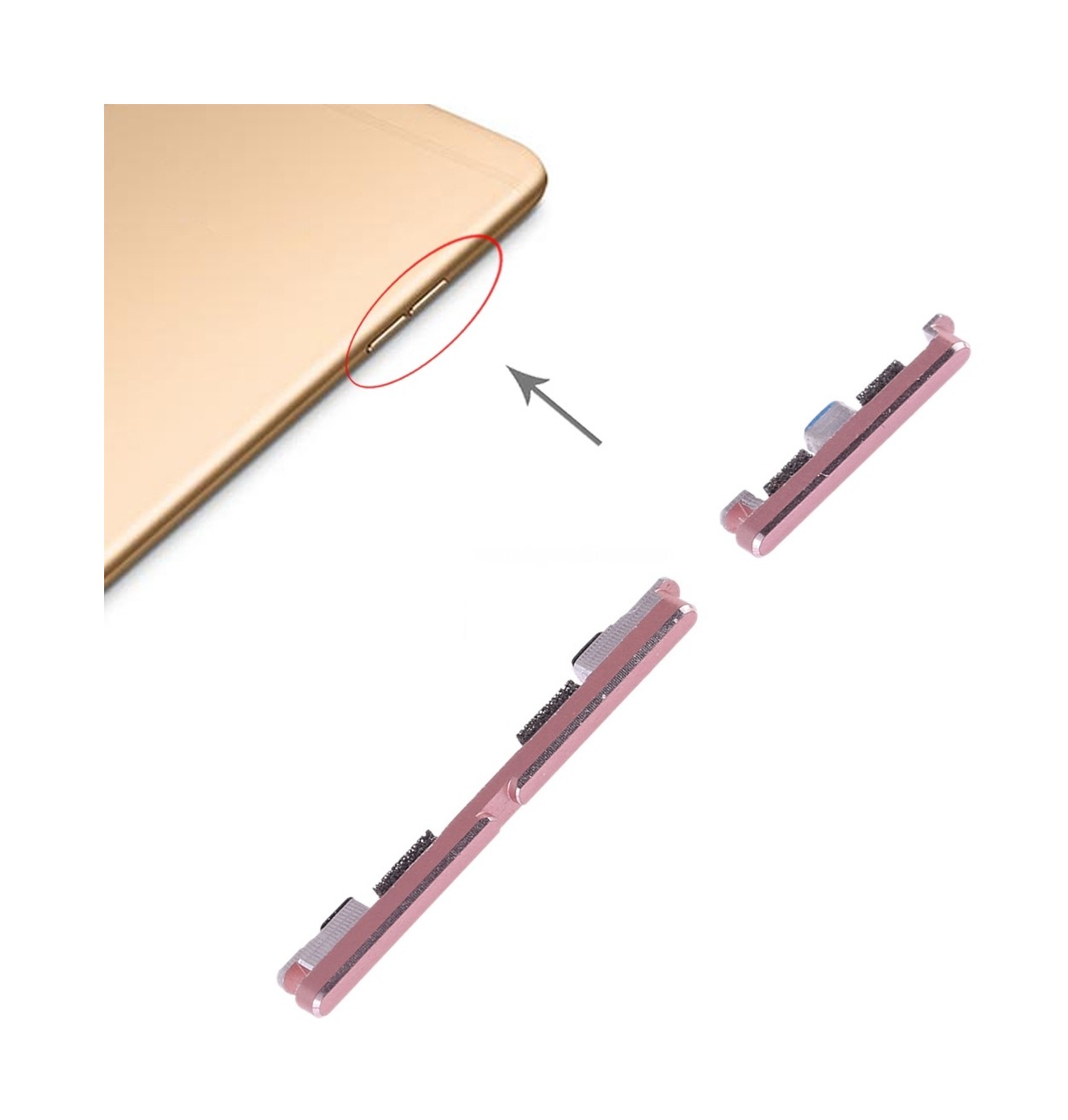 For OPPO R11 Side Keys(Pink)