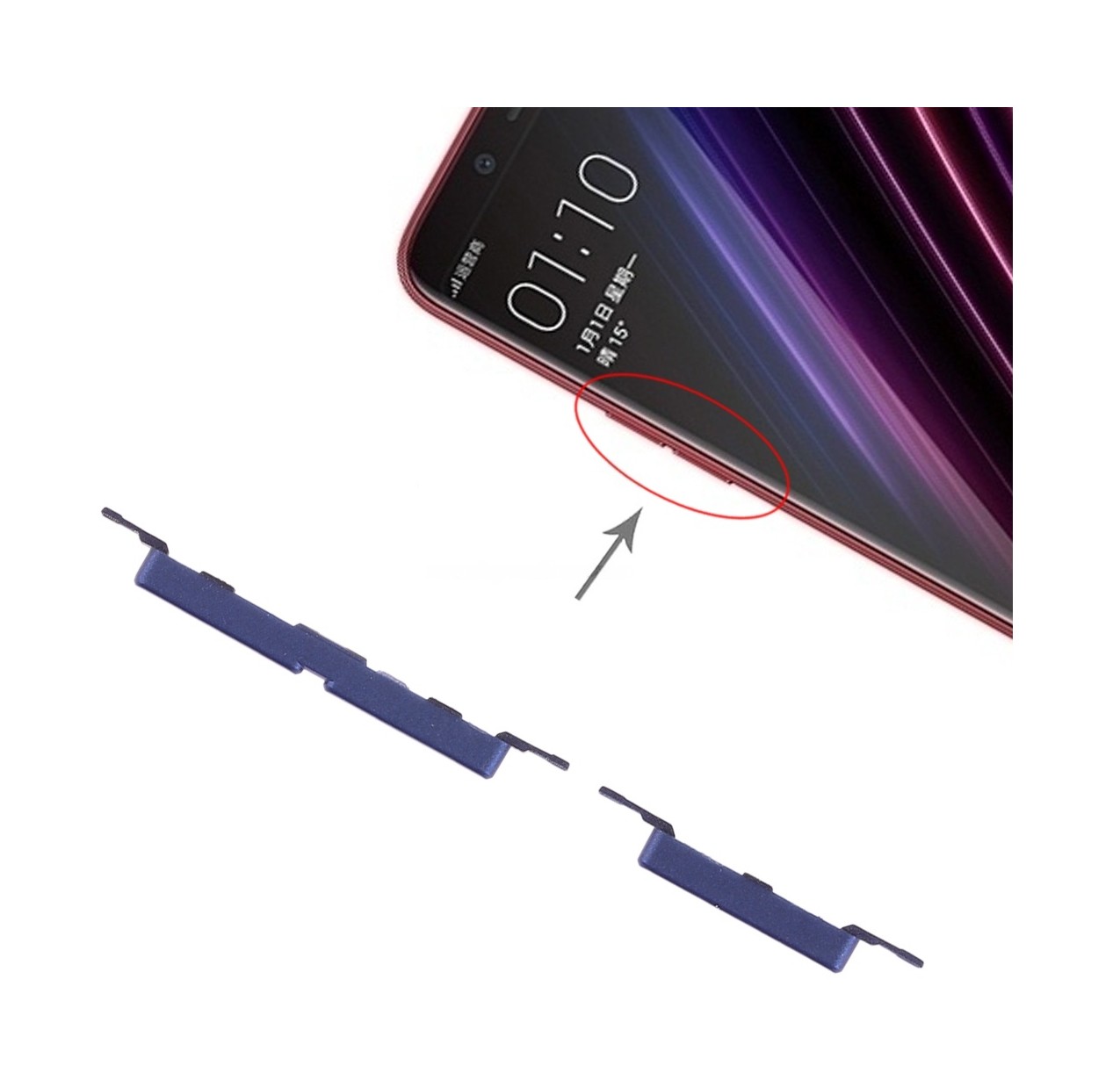 For OPPO A1 Side Keys(Blue)