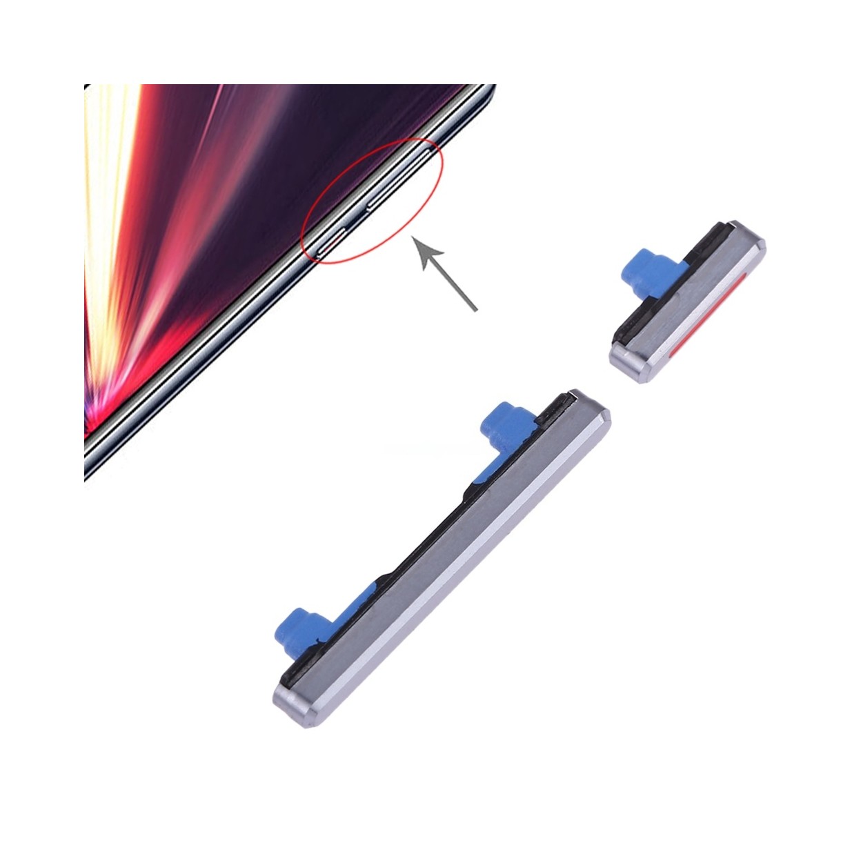 For Huawei P20 Pro Side Keys (Silver)