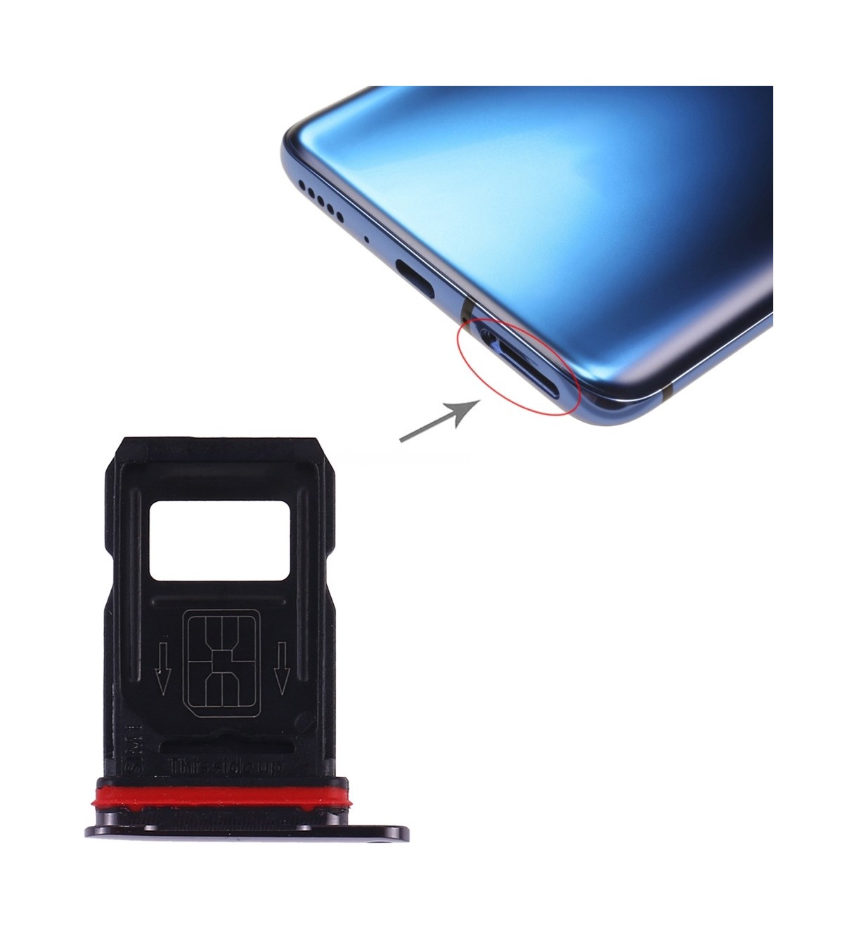 For OnePlus 7 Pro SIM Card Tray + SIM Card Tray (Grey)