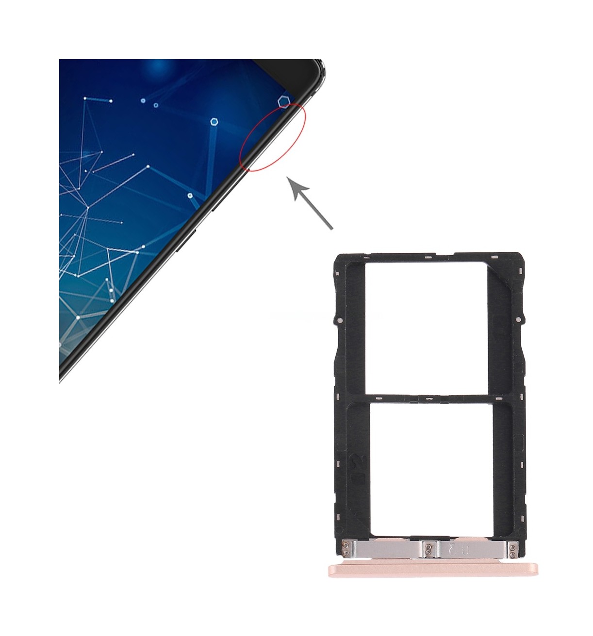 For Infinix Note 4 Pro SIM Card Tray + SIM Card Tray (Gold)