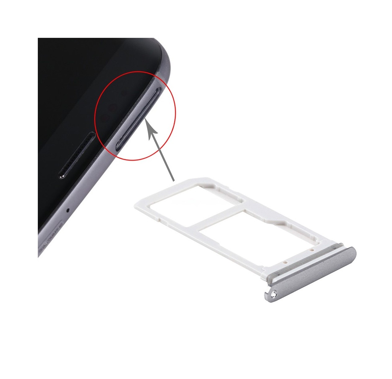 For Galaxy S7 / G930 Card Tray (1 x SIM Card Tray + 1x SD Card Tray) (Black)