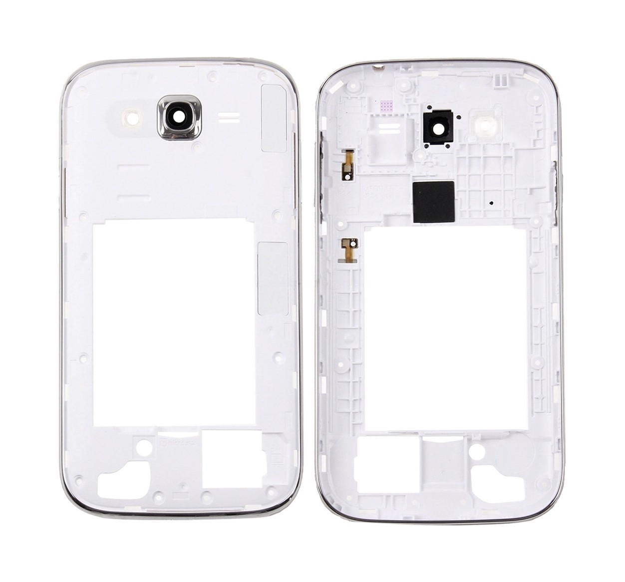 For Galaxy Grand Neo Plus / i9060i Single Card Version Middle Frame Bezel / Back Plate Housing Camera Lens Panel (White)