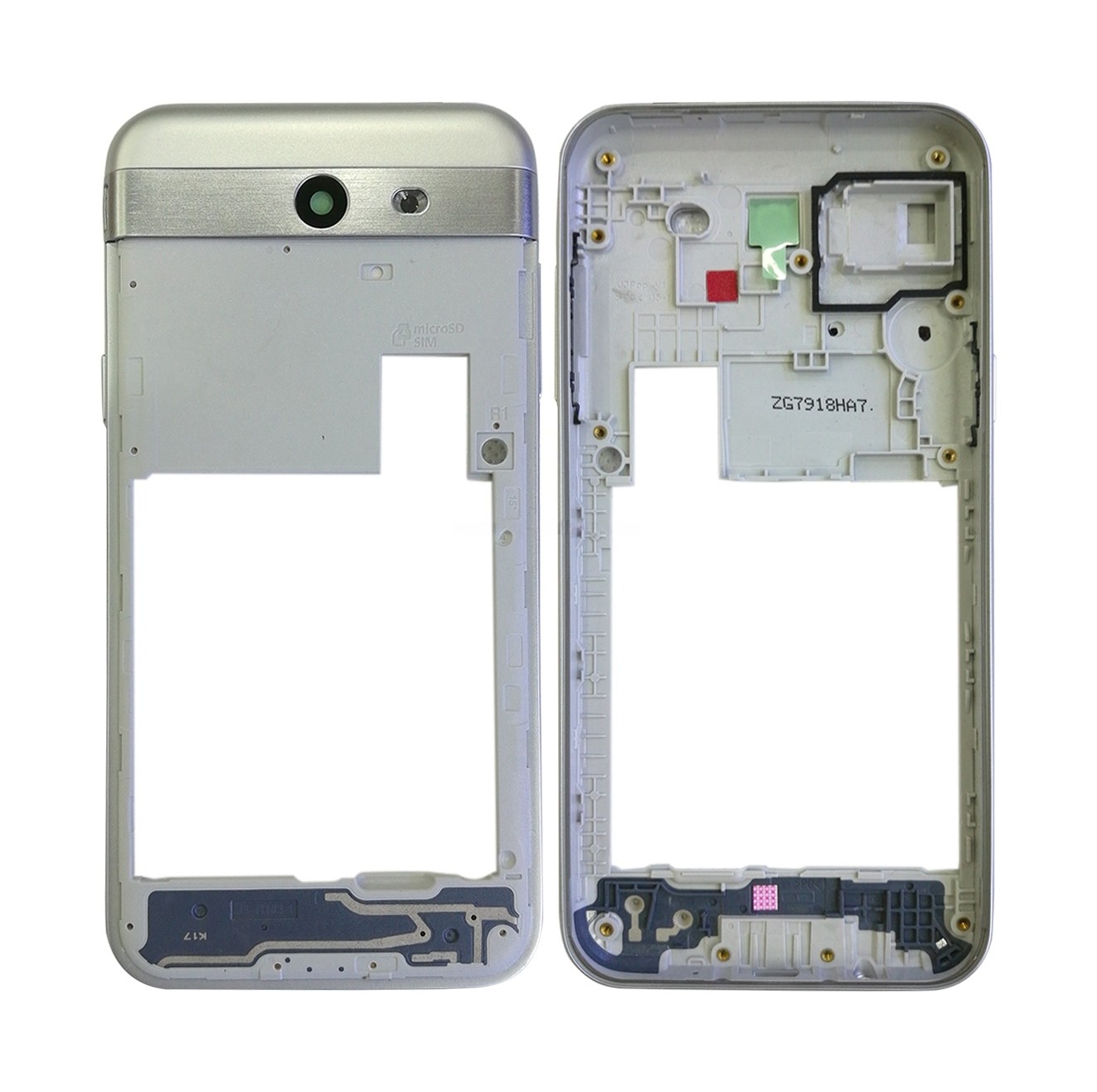 For Galaxy J3 Emerge / J327 Rear Housing Frame (Silver)