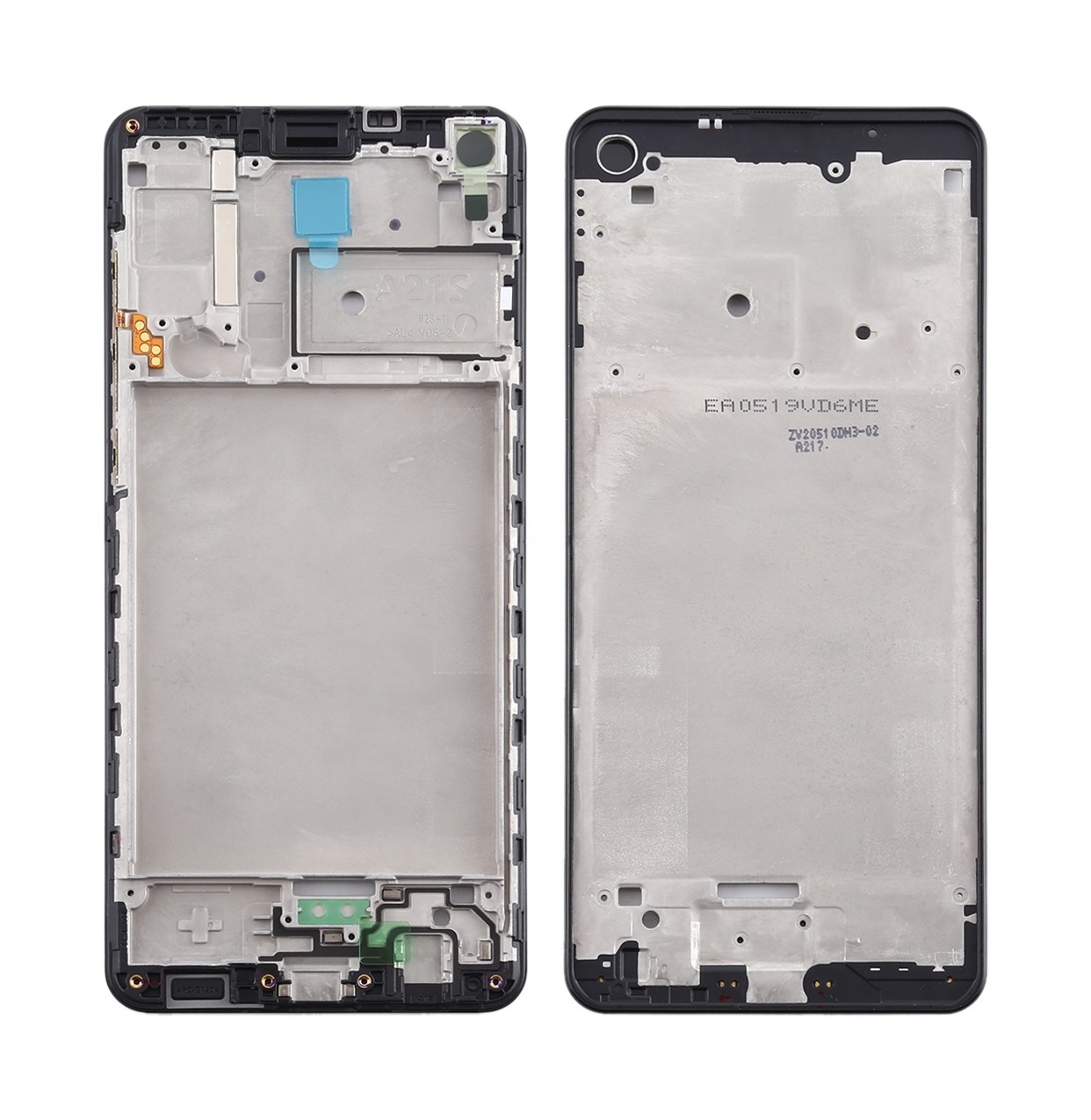 For Samsung Galaxy A21s Front Housing LCD Frame Bezel Plate (Black)