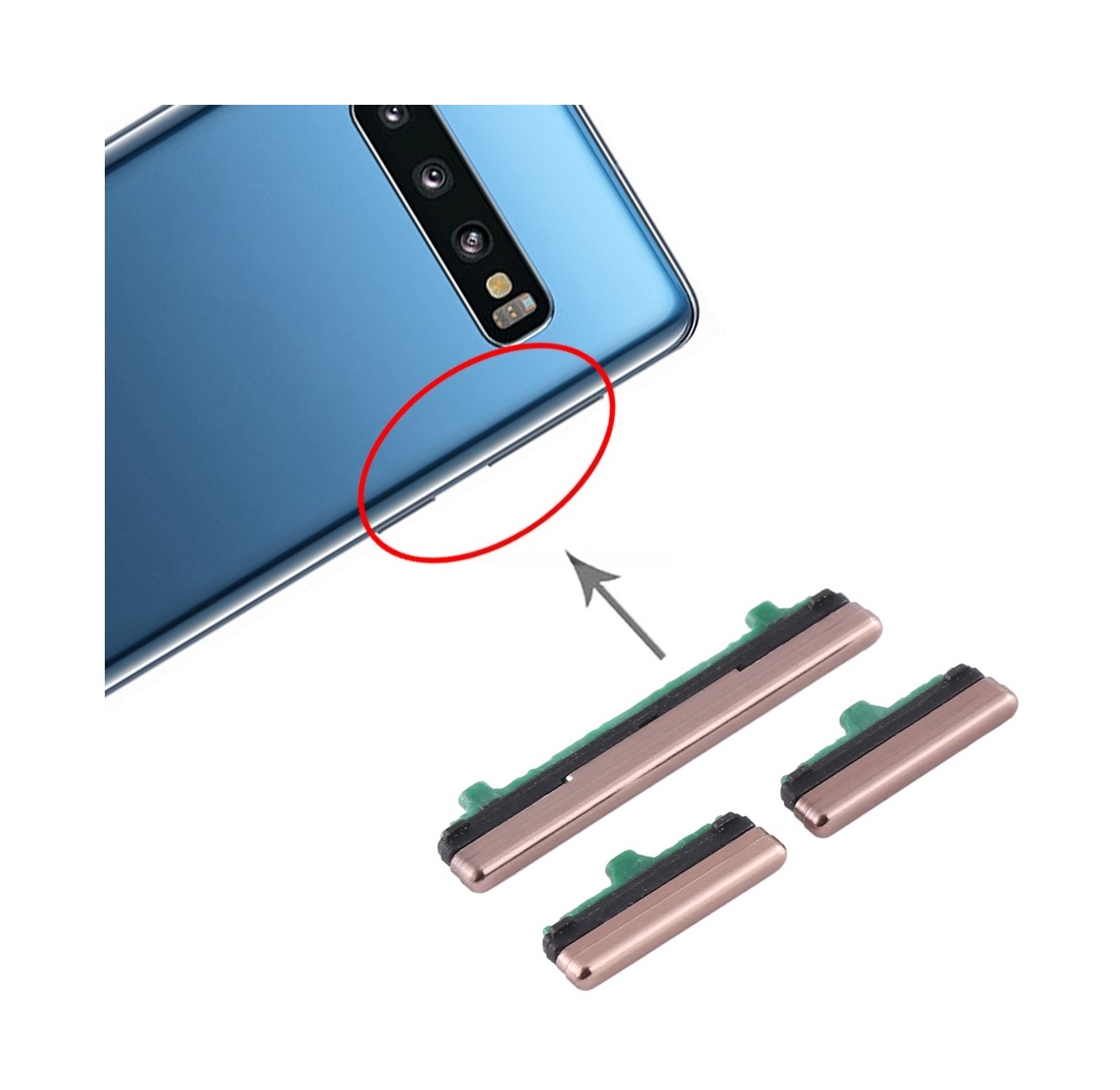 For Samsung Galaxy S10 5G Power Button and Volume Control Button(Gold)
